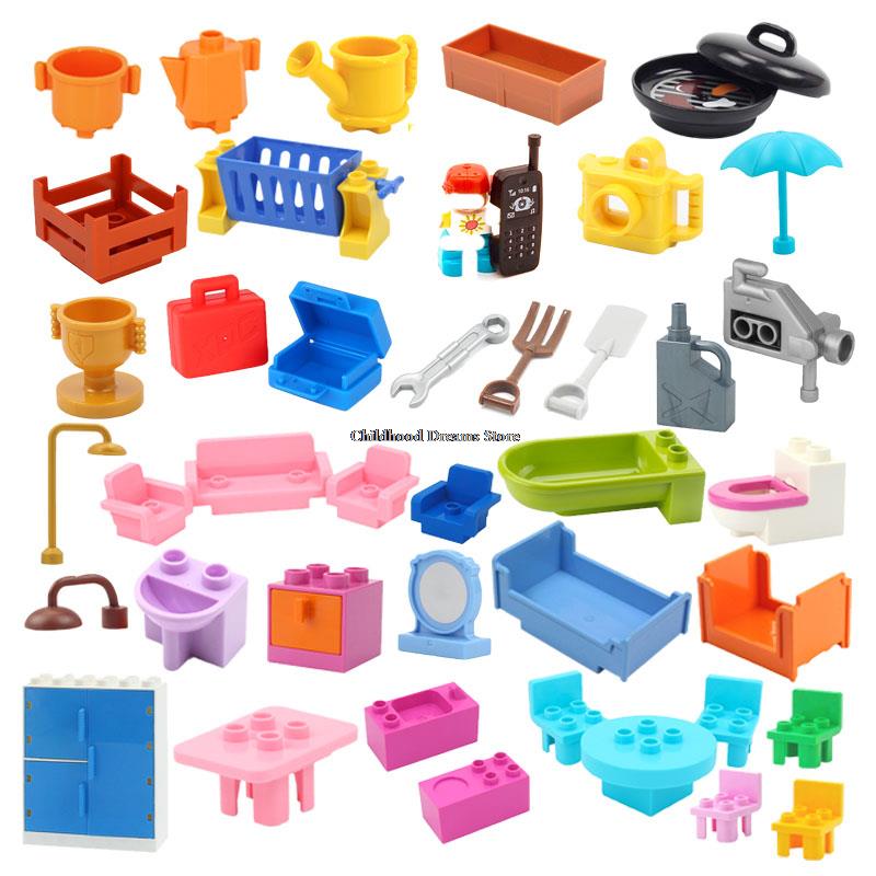 Lego Set City - Big Building Blocks Furniture Model Accessories