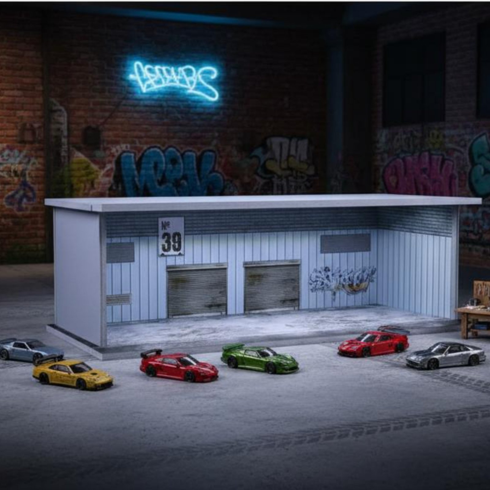 Graffiti Parking Garage Displa - Display Case Acrylic ulasan dan harga