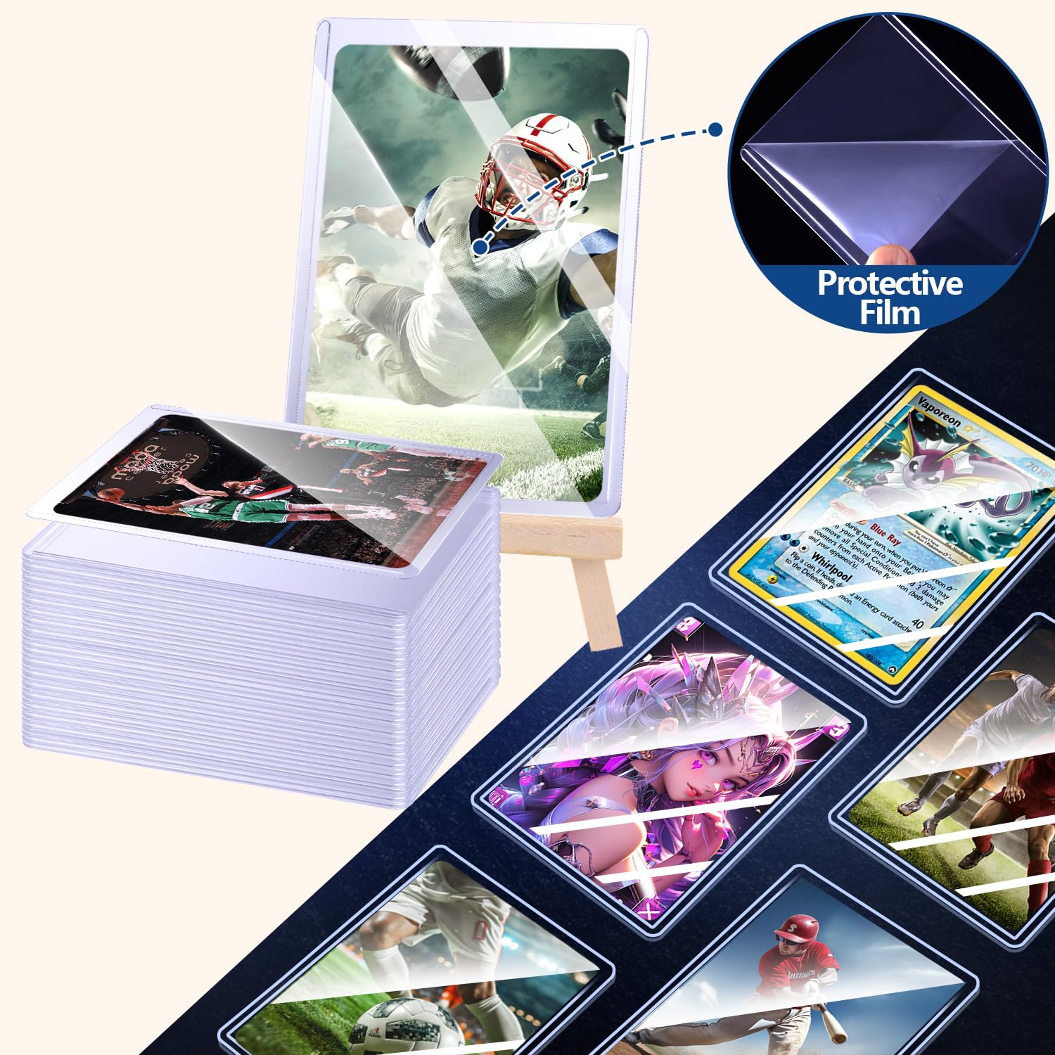 25-50pcs Hard Card Sleeves Ant - Card Penny Sleeve ulasan dan harga